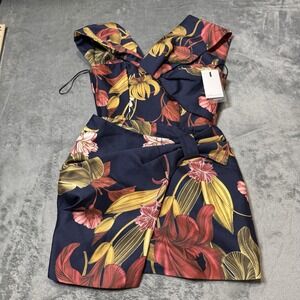 C/MEO Collective Dress NWT Need You‎ Dress Thick Strap Floral Boho Size XS Navy